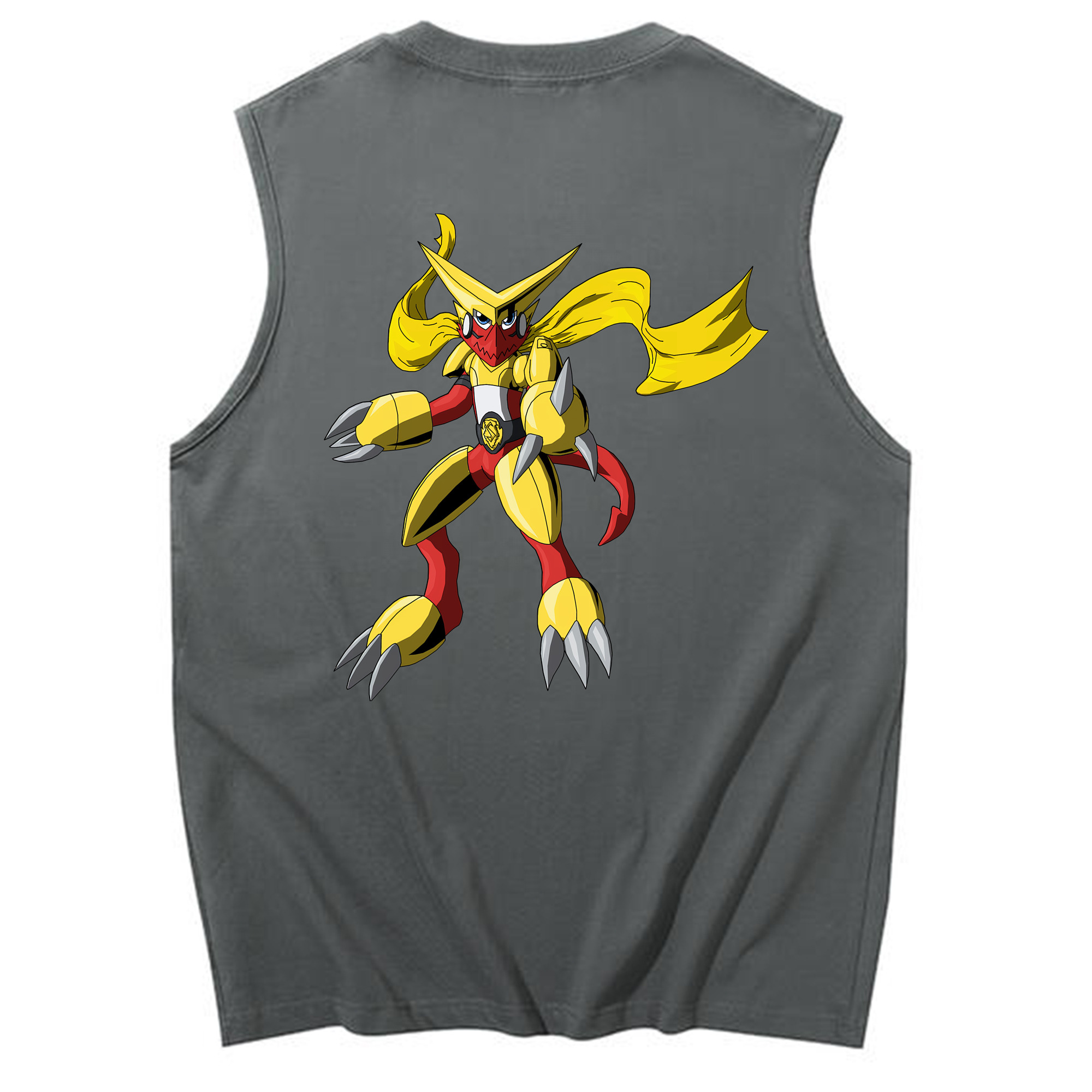 （画像用） Digimon デジタルモンスター/デジモン コットン100％タンクトップ（背面プリント）